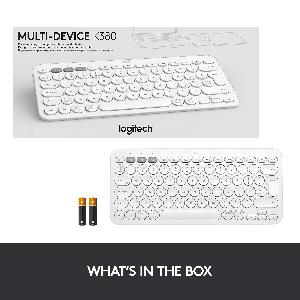 Logitech K380 Multi-Device Bluetooth Keyboard (Off-white)