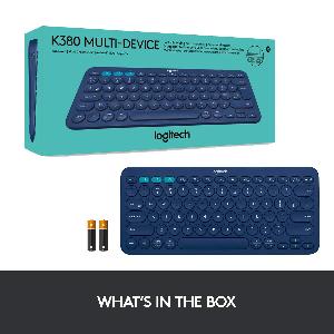 Logitech K380 Multi-Device Bluetooth Keyboard (Blue)