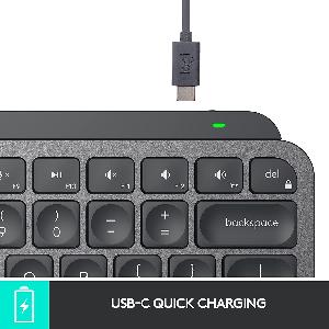 Logitech MX Keys Mini Minimalist Wireless Illuminated Keyboard, Compact, Bluetooth, Backlit, USB-C, Compatible with Apple macOS, iOS, Windows, Linux, Android, Metal Build-Rose
